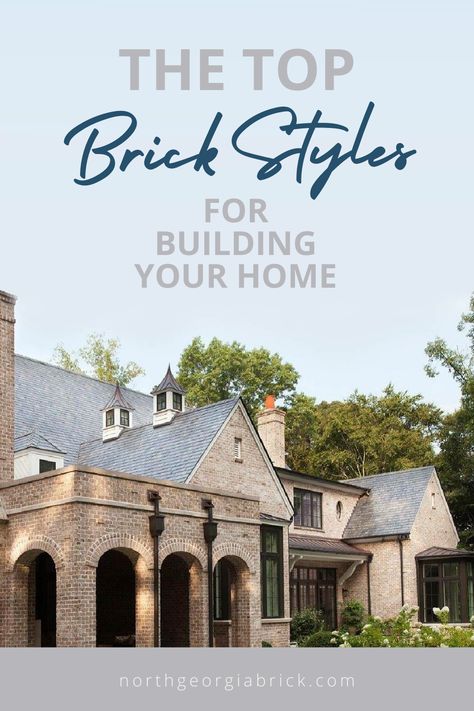 Brick for new home construction or remodeling, building material Old Style Brick Houses, French Provincial Brick Exterior, Cool Brick Houses, New Tudor House Exterior, All Brick Farmhouse Exterior, Choosing Brick Exterior, Timeless Brick Exterior, Stone Vs Brick Exterior, Stone Exterior Houses French Country