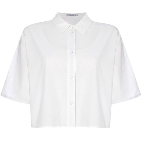 T by Alexander Wang Cropped short sleeve poplin shirt ($175) ❤ liked on Polyvore featuring tops, shirts, clearance, white, collared crop top, white shirt, white short sleeve top, crop top and short-sleeve shirt White Poplin Shirt, Cropped White Shirt, White Short Sleeve Shirt, White Collared Shirt, Outfit Png, Half Sleeve Shirts, Crop Top And Shorts, Short Sleeve Cropped Top, Short Shirts
