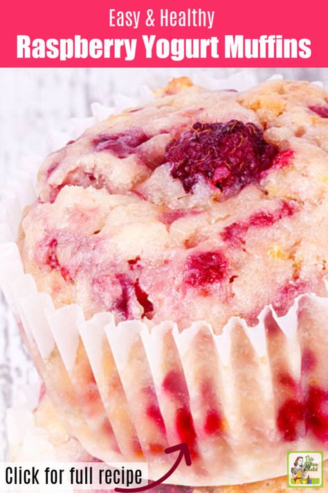 Raspberry Recipes Healthy, Raspberry Yogurt Muffins, Raspberry Cream Cheese Muffins, Rasberry Recipes, Healthy Raspberry Muffins, Low Fat Muffins, Raspberry Recipes Dessert, Raspberry Muffin Recipes, Raspberry Sauce Recipe