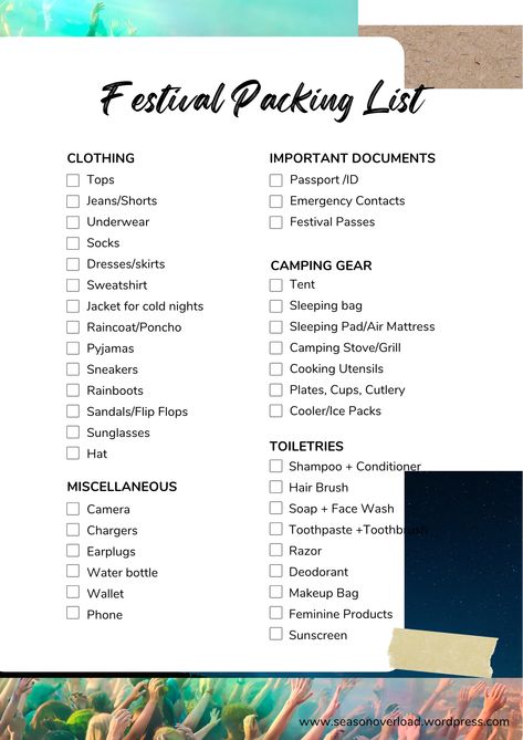 Festival Packing List Festival List Packing, Rave Packing List, Uk Festival Outfit Ideas, Download Festival Outfit, Leeds Outfits, Leeds Festival Outfits, Festival Camping Checklist, Uk Festival Outfit, Festival Camping Food