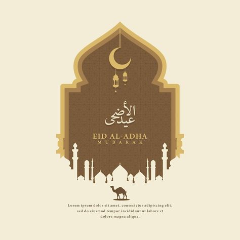 Elegance gold eid aladha background desi... | Premium Vector #Freepik #vector #eid-al-adha #idul-adha #al-adha #kurban-bayram Eid Ul Adha Design, Ied Adha Background, Aidiladha Background, Eid Adha Design, Eid Ul Adha Post, Eid Al Adha Creative Ads, Eid Adha Mubarak Design, Eid Al Adha Poster, Eid Al Adha Design