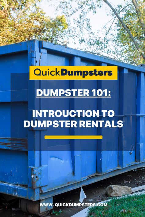 A Simple & Easy Introduction to Dumpster Rentals. How to Rent a Dumpster Like a Pro. Dumpster Rental Business, Dumpster Rental, Trash Containers, Dumpsters, Door Open, Door Opener, The Door, First Time, Make Your