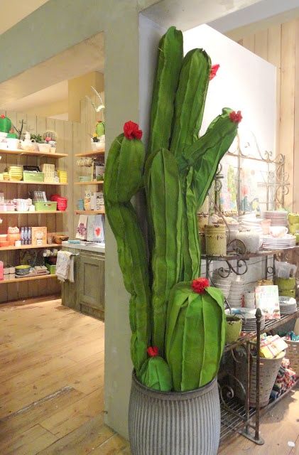 fabric cactus at Anthropologie - would love to make some of these Fabric Cactus, Cactus Craft, Deco Jungle, Cactus Diy, Crochet Cactus, Deco Nature, Cactus Decor, Cactus Design, Cactus Art