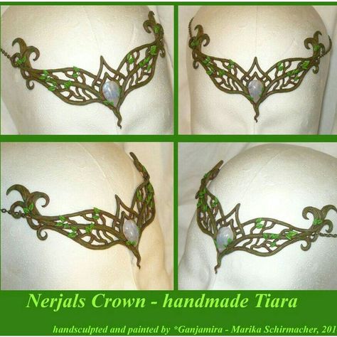 Fimo, Bodypainting, Polymer Clay Tiara, Polymer Clay Crown, Wire Crown Headpieces, Clay Crown, Fantasy Crowns, Elven Cosplay, Enchanting Jewelry