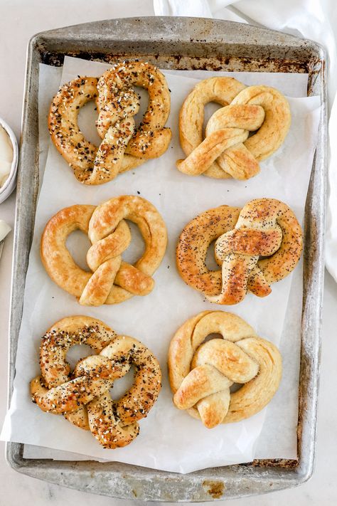 Sourdough Pretzels Sourdough Pretzel Recipe, Ninnescah Homestead, Sourdough Pretzel, Sourdough Pretzels, Active Sourdough Starter, Pretzel Dough, Pretzel Recipe, Pretzel Shape, Baking Soda Bath