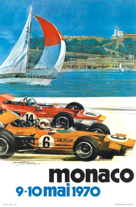 Antique 1930 advertising poster promoting the Monaco Grand Prix held annually in the streets of Monte Carlo.  monaco grand prix,vintage grand prix,vintage racing,grand prix poster,f1,formula 1,ferrari, monte carlo,vintage automobile,vintage travel,moto gp,motorsport,art deco poster,poster art,vintage poster,affiche,cartel,vintage advertising poster,retro poster,retro advertising,vintage racing,vintage race car,1970 grand prix,Publicités,automotive art Monaco Grand Prix Posters, Grand Prix Art, F1 Posters, Vintage Racing Poster, Grand Prix Posters, Michael Turner, Grand Prix Racing, F1 Poster, Bilik Tidur