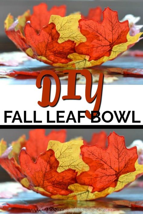 Make this adorable DIY Fall Leaf Bowl with this easy step by step tutorial.  It's a wonderful Fall craft for kids to make! #fallcraft #diyleafbowl #falldecor #easycraft Nature, Fall Leaf Bowl, Fall Leaf Art Projects, Fall Crafts For Adults, Autumn Leaves Craft, Autumnal Colours, Autumn Leaves Art, Leaf Projects, Diy Leaves