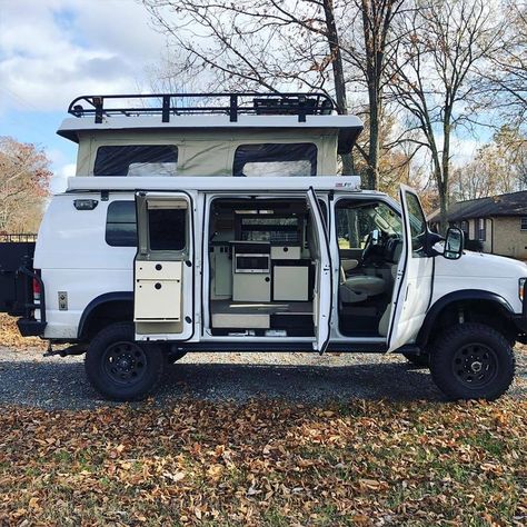 For Sale – Sportsmobile Ford E350 4×4 Campervan For $79k 4x4 Van Conversion, Lifted Van, Rv Camping Trips, 4x4 Camper Van, Station Wagon Cars, Ford E350, Money Pit, Chevy Van, Campervan Life