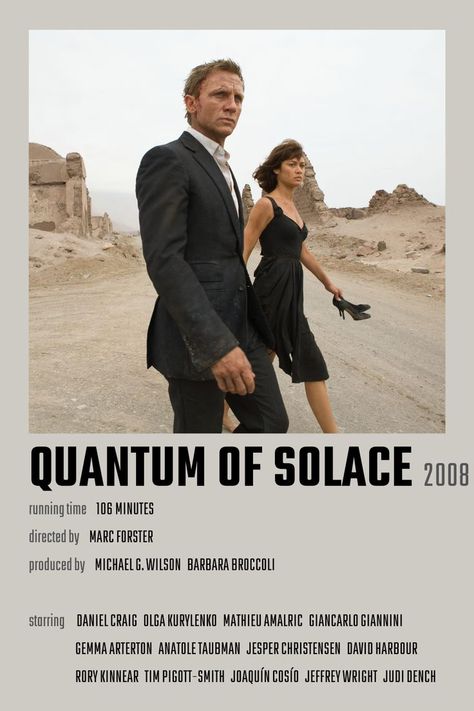 Daniel Craig, Quantum Of Solace Poster, Mathieu Amalric, Rory Kinnear, Quantum Of Solace, Aesthetic Movie, Jeffrey Wright, Olga Kurylenko, Judi Dench