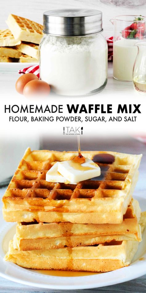 Waffle Mix Recipe, Homemade Waffle Mix, Homemade Waffle Recipe Easy, Waffle Mix Recipes, Diy Waffles, Homemade Waffle, Waffles Recipe Homemade, Easy Waffle Recipe, Waffle Maker Recipes