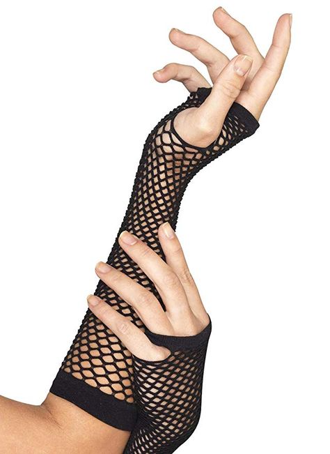 Smiffys Women's Long Fishnet Gloves, Fingerless, Black, One Size, 44872 Mesh Fingerless Gloves, Long Black Gloves, Chica Punk, Black Fingers, Fishnet Gloves, Gloves Long, Mesh Gloves, Costume Gloves, Fishnet Socks