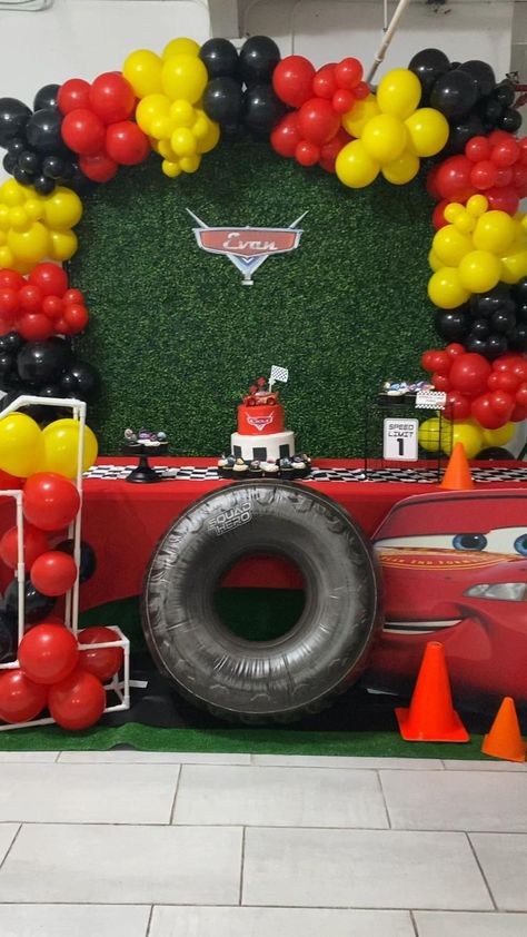 Disney cars birthday decorations | Disney cars birthday decorations, Cars theme birthday party, Disney cars birthday Cars Theme 1st Birthday Party Decorations, Lightning Mcqueen Birthday Party Decor, Car Theam Birthday Decoration, Lighting Mcqueen Decorations, 1st Birthday Party Ideas For Boys Theme Race Cars, Cars Balloon Arch, Lightning Mcqueen Balloon Arch, Disney Cars Birthday Backdrop, Lightning Mcqueen Backdrop