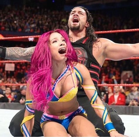 WWE Roman Reigns And Sasha And Banks RAW Sasha Banks Husband, Roman Reigns Shirtless, Wwe Women's Division, Paige Wwe, Mercedes Varnado, Wwe Sasha Banks, Wwe Pictures, Roman Reings, Wwe Roman Reigns