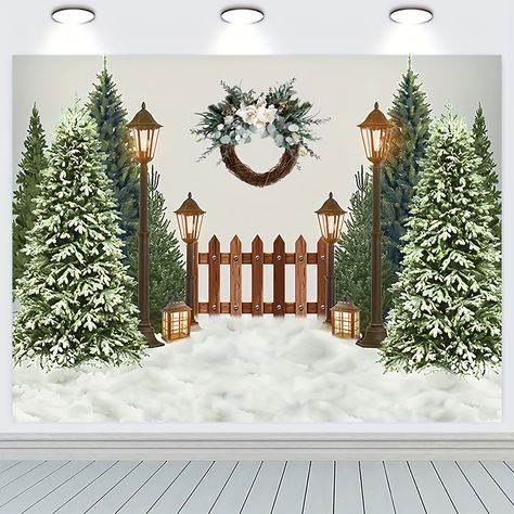 Faster shipping. Better service Christmas Decor Green And White, Sanctuary Decor Church Stage Design, Christmas Stage Design Church, Christmas Photobooth Diy Backdrop Ideas, Christmas Church Decorations Sanctuary, Christmas Church Stage Design, Christmas Photo Op, Holiday Photo Backdrop, Christmas Stage Decorations