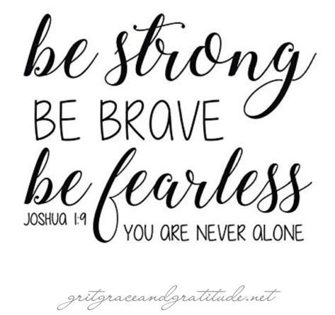 Be strong. Be brave. Be fearless! Religous Quotes, Bible Verses For Girls, Short Bible Verses, Child Bedroom, Church Office, Bible Verse Wall Decals, Be Fearless, Joshua 1 9, Jesus Christus