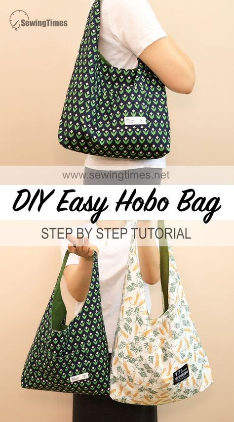 Hobo Bag Tutorials, Sew Tote Bag Pattern, Diy Pouch, Diy Sy, Hobo Bag Patterns, Tote Bag Pattern Free, Sac Diy, Diy Sac, Sewing Machine Projects