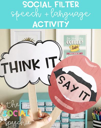 Say It Or Think It Social Skills, Think It Or Say It Social Skills, Think It Or Say It Activities, Aba Social Group Activities, Social Detective Activities, Pragmatics Speech Therapy, Think It Or Say It, Social Group Activities, Social Detective