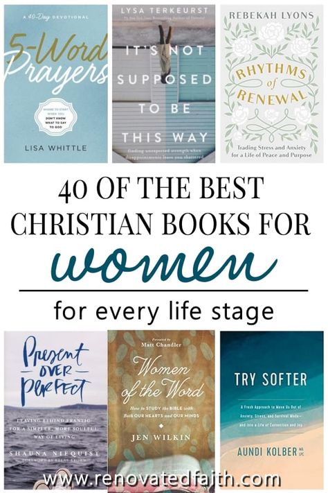 Womens Bible Study Books, Christian Books For Women, Best Christian Books, Christian Women Books, Christian Book Recommendations, Devotional Ideas, Faith Based Books, Christian Podcasts, Christian Authors