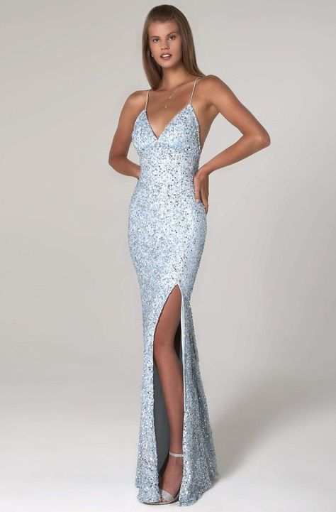 f4a4da9aa7eadfd23c7bdb7cf57b3112desc53273077ri Blue Sequin Prom Dress, Fitted Prom Dress, Tight Prom Dresses, Sparkly Prom Dress, Evening Gowns Couture, Fitted Prom Dresses, Trendy Prom Dresses, Stunning Prom Dresses, Cute Prom Dresses