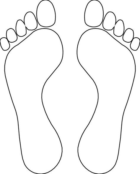 Feet Outline Template - Clipart library Footprint Template, Permainan Kerjasama Tim, Feet Drawing, Outline Template, Clip Art Library, Foot Print, Printable Pictures, Aktivitas Montessori, Drawing Templates