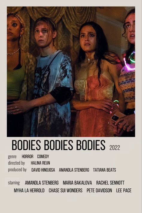 Bodies Bodies Bodies, Motivation Movies, Film Recommendations, Body Cast, New Movies To Watch, Summer Movie, Drama Tv Shows, Polaroid Poster, Film Posters Vintage