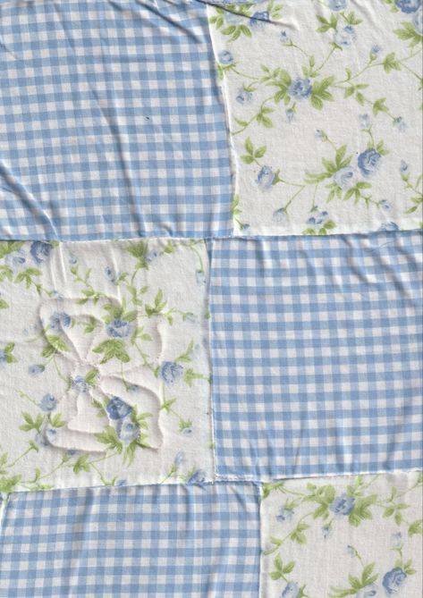 Scanography quilting, patchwork fabric, textiles, mixed media collage, applique, DIY cottage core embroidery Patchwork, Blue Cottage Core Wallpaper, Cottage Core Embroidery, Cottage Core Wallpaper, Patchwork Wallpaper, Diy Cottage, Quilting Patchwork, Homemade Quilts, Blue Cottage
