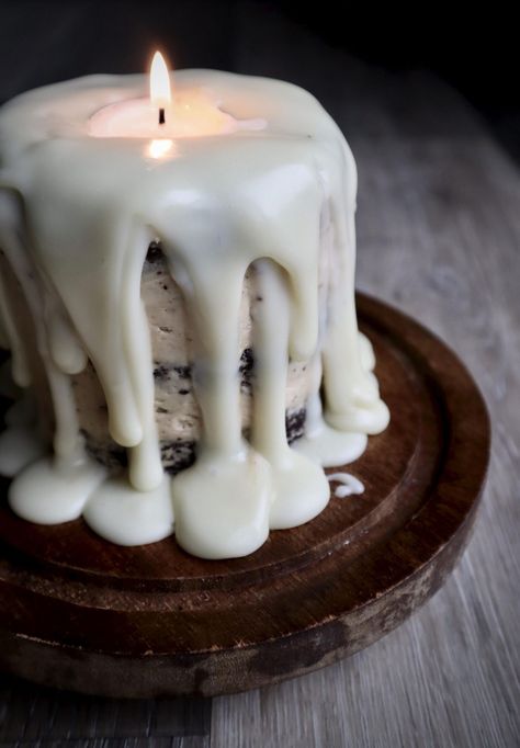 Melted Candle Drip Cake – Popcorner Reviews Witchcraft Food, Melted Candle Cake, Texture Studies, Melted Candle, Wax Dripping, Drippy Candles, Melting Candle, Melt Candle, Inktober 2022