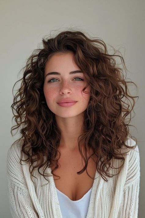 Shorter Natural Curly Hair, Short Semi Curly Haircuts, Parisian Curly Hair, Layers For Curly Wavy Hair, Layers Wavy Hair Short, Long Wavy Fine Hair, Very Layered Hair Medium Wavy, Medium To Long Curly Haircuts, Permed Before And After