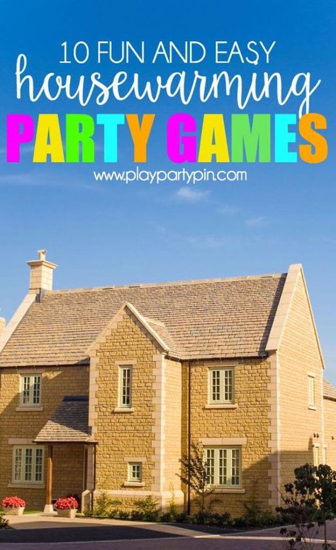 10 easy housewarming party games that are actually fun and easy for new homeowners to put together! Housewarming Scavenger Hunt, Housewarming Party Activities, Housewarming Party Themes, Housewarming Party Favors, Housewarming Party Games, Housewarming Games, Housewarming Wishes, Housewarming Ideas, Housewarming Party Decorations
