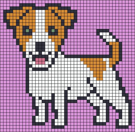 Cross Stitch Pattern Maker, Russel Terrier, Crochet Baby Jacket, Knitted Toys Free Patterns, Make Friendship Bracelets, Pull Crochet, Puppy Cute, Animal Cross Stitch Patterns, Jack Russel