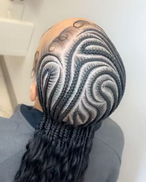 DAILY DOSE OF HAIR™️ on Instagram: "@_aliseabraids Design Stitch Braids x Boho 🌊🌊 • • #braids #braider #explorepage" Design Stitch Braids, Alicia Keys Braids, Latest Hair Braids, Cornrows Natural Hair, Cornrows Braids For Black Women, Deep Wave Human Hair, Hairstyles 2024, Goddess Braids Hairstyles, Feed In Braids Hairstyles