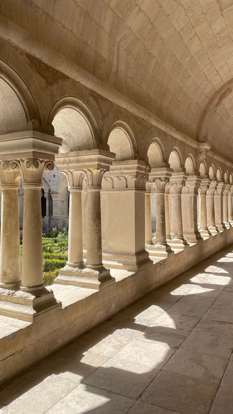 #aesthetic #corridor #garden #greek #abbey #visit #travel Greek Aesthetic Architecture, Nature, Greek Library Aesthetic, Ancient Greek Library, Greek Hotel Aesthetic, Greek Buildings Aesthetic, Greek Architecture Aesthetic, Greek Library, Ancient Greece Architecture