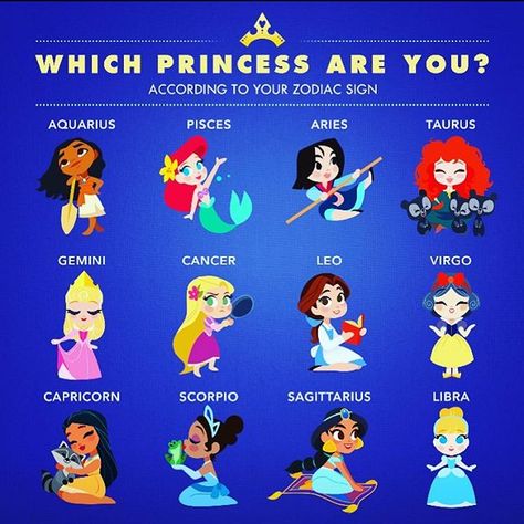 Based on your birthday/sign, which princess are you? Mine is Ariel. #disneyprincess #zodiacsign Disney Princess Zodiac Signs, Disney Princess Zodiac, Disney Zodiac, Zodiac Sign Quiz, Zodiac Signs Animals, Taurus Memes, Zodiac Signs Pictures, Zodiac Sign Fashion, Zodiac Characters