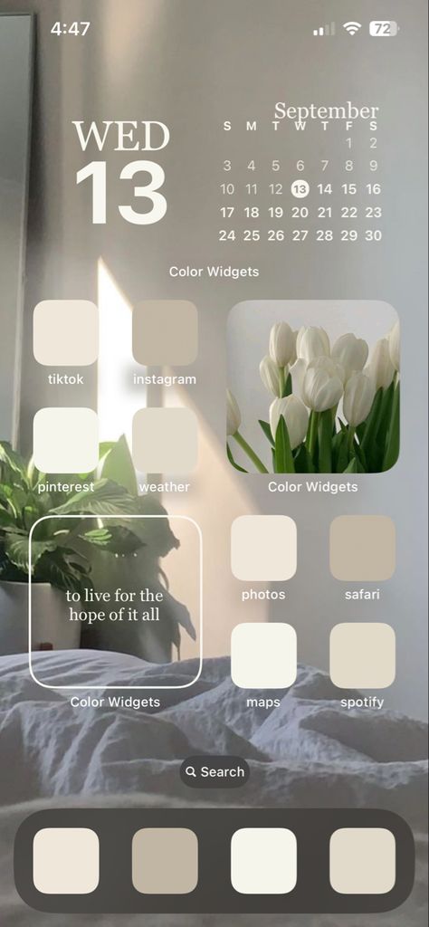 Clean Widgets Aesthetic, Iphone 15 Widget Ideas, Organization Ideas For Iphone, Iphone Wallpaper Inspo Layout, Cute Simple Aesthetic Wallpapers, Iphone Display Ideas Aesthetic, Iphone Wallpaper Polaroid, Iphone Home Screen Layout White, App Layout Iphone Homescreen Aesthetic