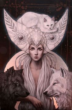 triple goddess selene — of sovereignty Art And Illustration, Moon Goddess, Arte Indie, Seni 3d, Triple Goddess, Goddess Art, Art Et Illustration, Spiritual Art, Aphrodite