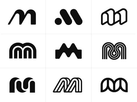 M Logo Collection typography type monogram minimalist mark logotype logo icon grid m design branding Logos With Long Names, M Logo Ideas, Design Art Studio, M Logo Design, Dynamic Logo, Logos Ideas, M Logo, Logo Designing, Monogram Logo Design