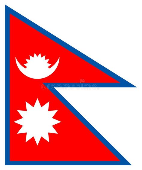 Flag Of Nepal. Nepal flag.. Illustration about pennon, combination, nepalese, crimson, jhanda, flag, double, logo, nonquadrilateral, faces, nepal, peace, national, pennons - 121689648 Nepali Flag Wallpaper, Nepal Flag Image, Asia Flags, Nepali Flag, Flag Of Nepal, Air Force Badge, Sri Lanka Flag, A Letter Wallpaper, Nepal Flag