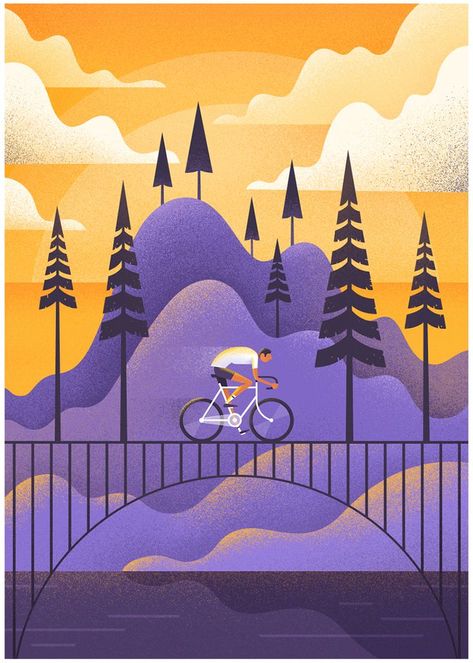 Dan Gartman, Plakat Design Inspiration, Graphisches Design, Desain Editorial, Flat Design Illustration, Plakat Design, 카드 디자인, Bicycle Art, Abstract Illustration