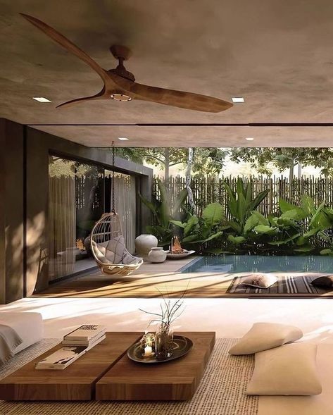 From idyllic beach properties to quaint seaside cottages, we have rounded up our favourite and most inspiring holiday homes Luxury Boho Bedroom Design, Nature Inspired Family Room, Asian Style House, Balinese Interior, Bali Style Home, Tropical Homes, Homes Exterior, Jungle House, Interior Design Minimalist