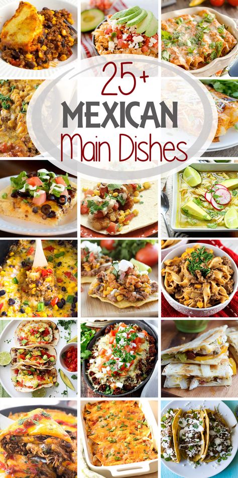 Mexican Main Dishes, Vegetarian Mexican Recipes, Traditional Mexican Food, Vegetarian Mexican, Homemade Mexican, Mexican Chicken Recipes, Best Mexican Recipes, Mexican Dinner Recipes, Mexican Dinner