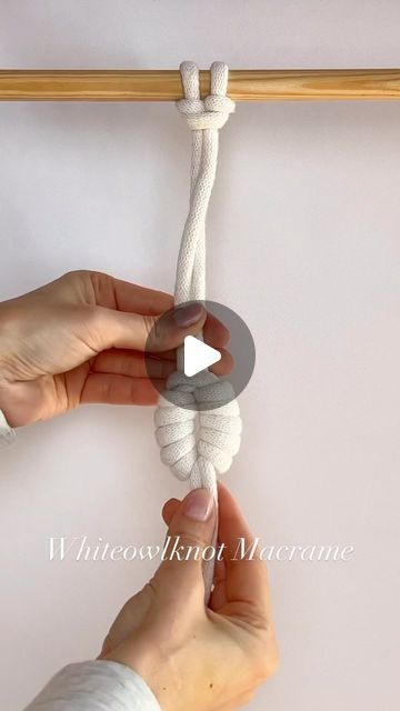 Macrame Finishing Knots, Owl Tutorial, Macrame Thread, Macrame Owl, White Owl, Macrame Patterns Tutorials, Macrame Tutorial, Macrame Knots, Macrame Patterns