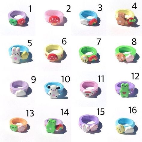 aesthetic clay rings Fimo Ring, Diy Clay Rings, Aesthetic Clay, Polymer Clay Ring, Clay Rings, Diy Air Dry Clay, Tanah Liat, Clay Diy Projects, Polymer Clay Diy