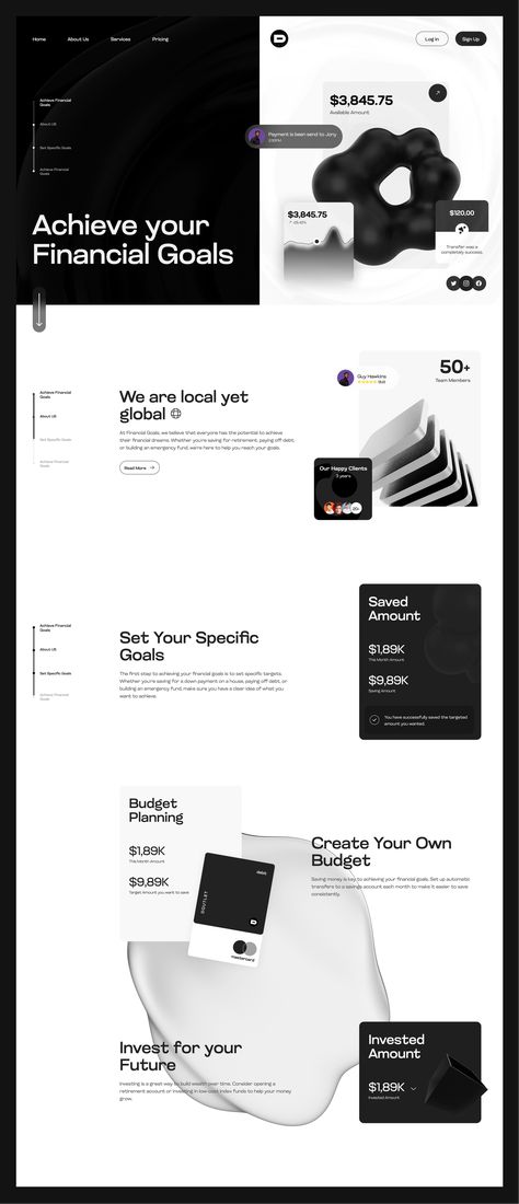 Financial Design Inspiration, Website Design Consulting, Finance Website Design Inspiration, Accounting Website Design, Finance Web Design, Consultancy Website Design, Fintech Website Design, Accountant Website, Bank Website Design