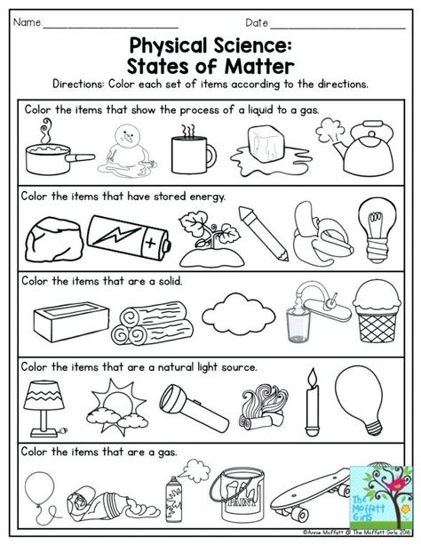 Third Grade Science, Grade 2 Science, States Of Matter Worksheet, Summer Kindergarten, Matter Worksheets, Second Grade Science, 1st Grade Science, First Grade Science, Properties Of Matter