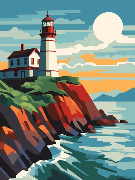 A lighthouse depicted in a linocut style. AI-generated Coloured Pencils, Pencil Drawings, Lighthouse Quilt, Dot Art Painting, Color Pencil Drawing, Color Pencil, Dot Art, Dots Art, Linocut