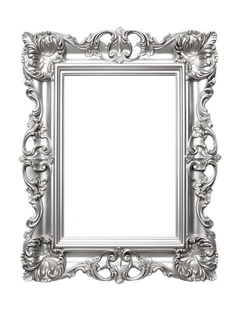 Photo Frame Wall Design, Picture Frame Silver, Rose Picture Frame, Silver Photo Frame, Silver Frame Png, Picture Frame Aesthetic, Bingkai Foto Aesthetic, Picture Frame Wallpaper, Frame Edit Aesthetic