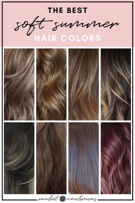 The Best Hair Colors for Soft Summer — Philadelphia's #1 Image Consultant | Best Dressed Cool Summer Color Palette Hair Colour, Classic Summer Hair Color, Summer Color Palette Hair Colour, Hair Colors For Soft Summer Skin Tone, Hair Colors For Summer Palette, Soft Summer Hair Brunette, Hair Color For Muted Summer, Best Soft Summer Hair Color, Soft Summer Palette Hair Color