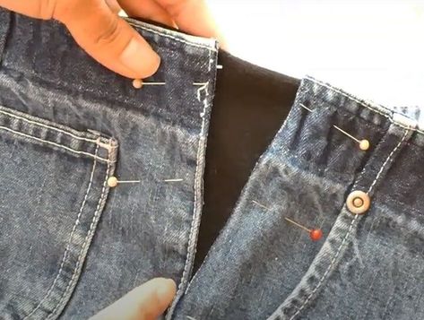 Expanding Jeans Waistband, How To Make Waistband Bigger On Jeans, Jeans Too Small In Waist, How To Make Jean Waist Bigger, Extend Jeans Waistband, Expand Jeans Waistband, Increase Waist On Jeans, Make Waist Bigger On Jeans, Let Out Jeans Waist