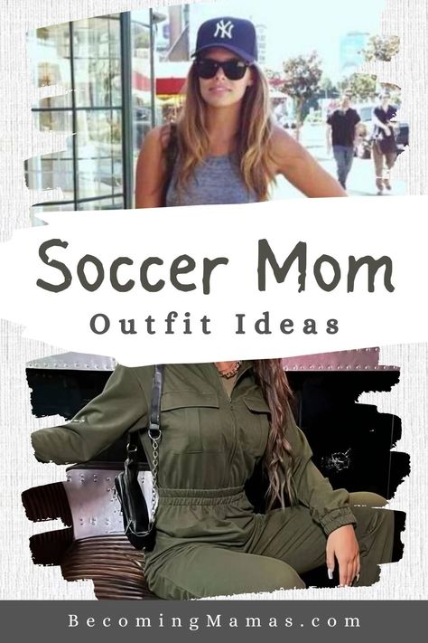 Discover the ultimate soccer mom outfit inspiration! Dive into 13 trendy looks that master the art of comfy and chic, bringing the soccer mom aesthetic to life. From spirit week outfits to sidelines, these outfit ideas have you covered in the game of mom fashion. Push your soccer mom-style capsule to the next level. Cool Soccer Mom Outfit, Soccer Game Outfit Women Fall, Plus Size Sports Mom Outfits, Fall Soccer Mom Outfits, Soccer Mum Outfit, Athletic Mom Outfits, Soccer Mom Outfit Ideas, Soccer Mom Outfit Spirit Week, Soccer Mom Aesthetic