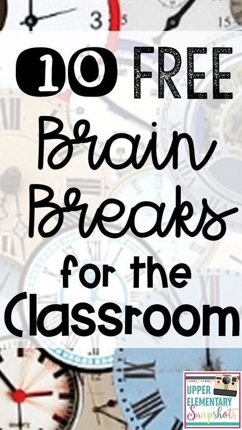 Filler Activities For Elementary School, Brain Breaks Middle School, Classroom Brain Breaks, Brain Breaks Elementary, Games For Kids Classroom, Substitute Teaching, Responsive Classroom, Fun Brain, Brain Gym